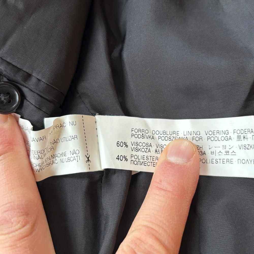 Zara Man Basic Black Blazer Suit Jacket Mens Size… - image 4